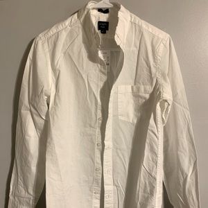 NWT Men’s Fitted White XS J. Crew Button Up Dress Shirt